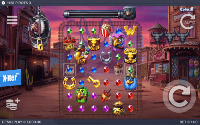 Pirots 3 Gameplay Main Screen
