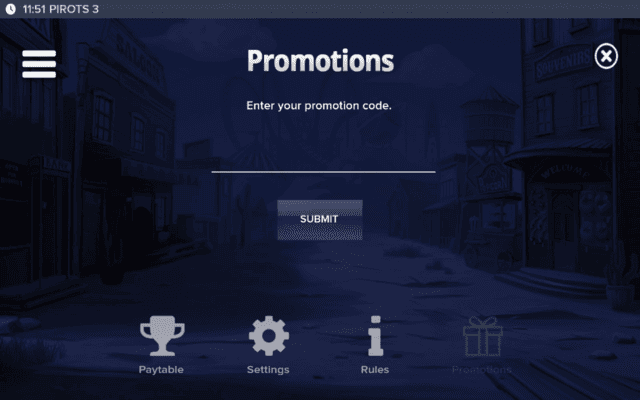 Pirots 3 Promotions Page